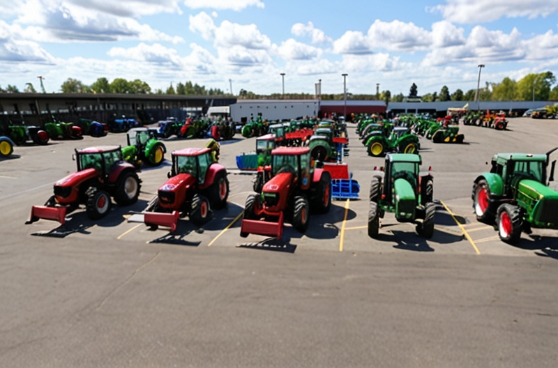 ремонт трактора и комбайна на машинном дворе